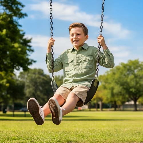OCHENTA Boys Sun Protection Fishing Shirt Long Sleeve Button Down Quick-Dry Hiking Scout Tops Khaki 130-6-7 Years - Image 3