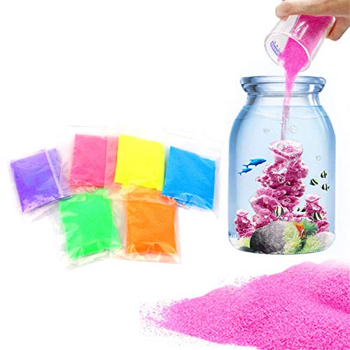 JULAN 6 Pack Magic Sand Educational Innovations Magic Sand Space Sand Hydrophobic Sand Play Sand Colored Sand Toys for Kids Adults6 Colors - Image 1