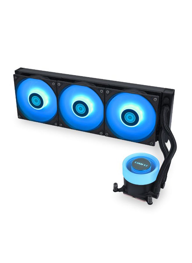 LIAN LI GA II Lite 360R AIO Liquid CPU Cooler, 360mm Aluminum Radiator (27mm), High-Performance 3800 RPM Pump, Dual Infinity Mirror ARGB Lighting, Pre-Installed 3x 120mm ARGB Fans (Up to 2500 RPM), 400mm Braided Tubing, Intel LGA1700/1851 & AMD AM4/AM5 Compatible, Black | GA2L36RB  - Image 3