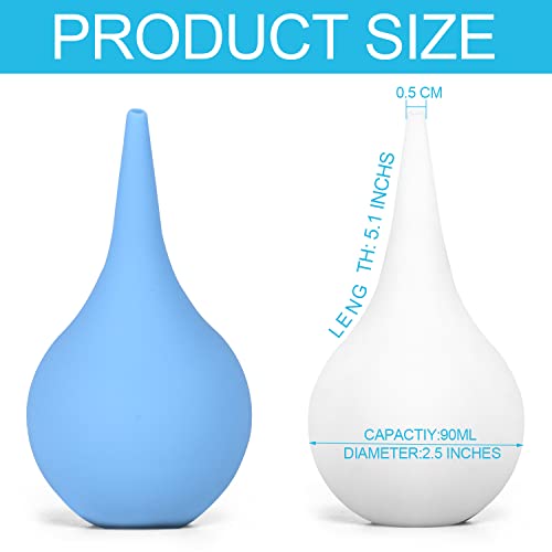 Romeda 2 Pack Ear Syringe 3oz 90ml Hand Bulb Syringe Ear Washing Squeeze Bulb Rubber Squeeze Bulb Ear Syringe Ball Laboratory Tool - Image 5