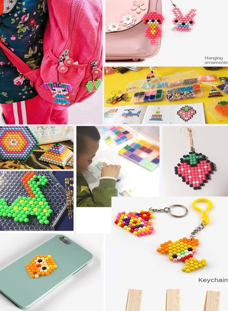 2400pcs Magic Water Mist Bead Set - Non-Iron Fuse Beads Kit,DIY Craft Kit for Creative Play and Educational Fun, Featuring Colorful Water-Soluble Beads for Handmade Jewelry Making, Plastic Material, Suitable for Ages 14+ - Perfect for Creative Projects and Decorative Crafting - Image 4