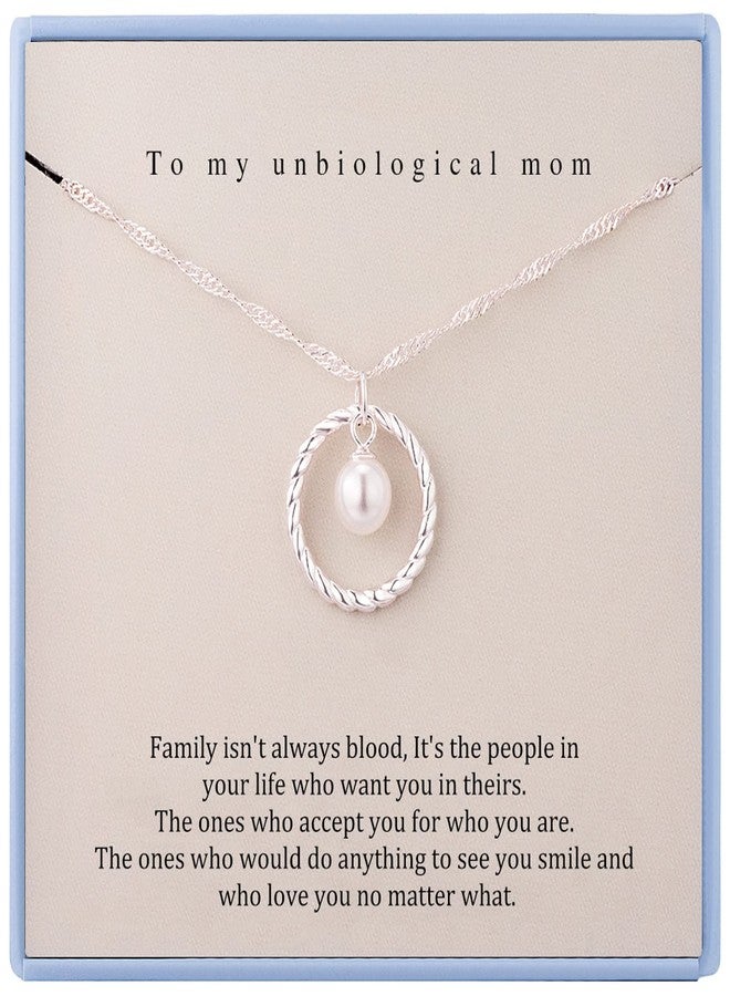 بيرنينج لوف قلادة "حبٌّ متأجج لأمي غير البيولوجية" من الفضة الإسترلينية، هدية للأم البديلة، هدية للحماة، هدية عيد الأم - Image 1