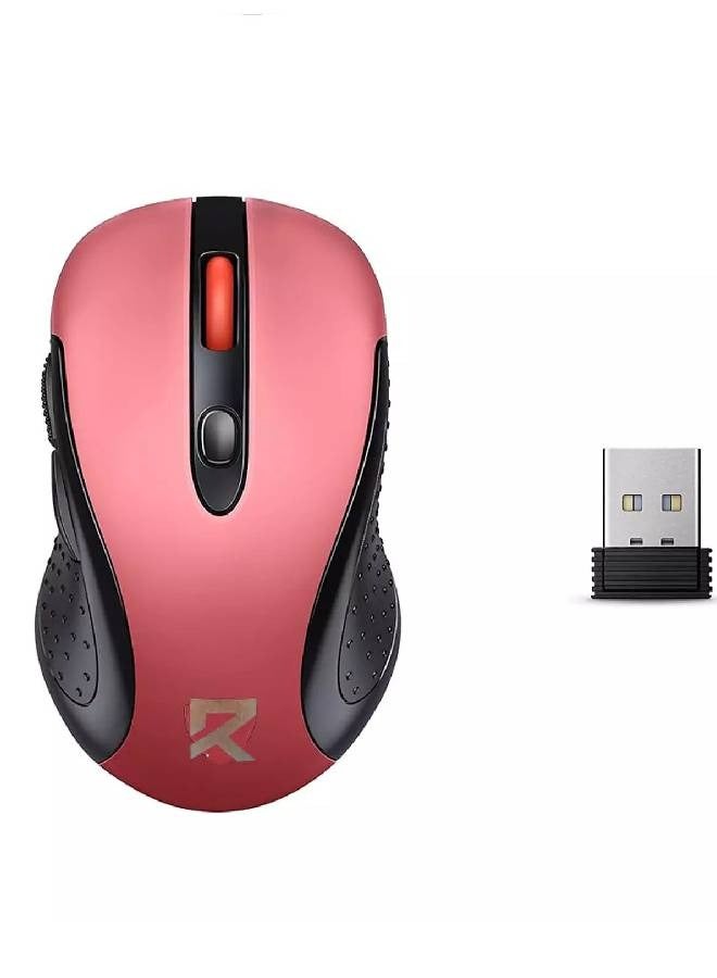 Redragon BM-2638 Wireless Mouse – 2,400 DPI (Red) - Image 1