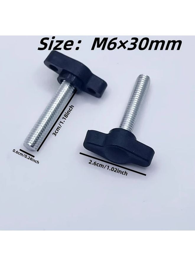 مجموعة براغي صامولة قبضة M6x30mm من الكربون الصلب الثقوب المطلية بالزنك مقاومة للتآكل - Image 1