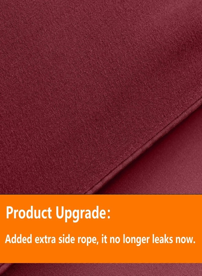 TAIMIT Burgandy Queen Size Comforter Set - 7 Pieces, Bed in a Bag Bedding Sets with All Season Soft Quilted Warm Fluffy Reversible Comforter,Flat Sheet,Fitted Sheet,2 Pillow Shams,2 Pillowcases - Image 3