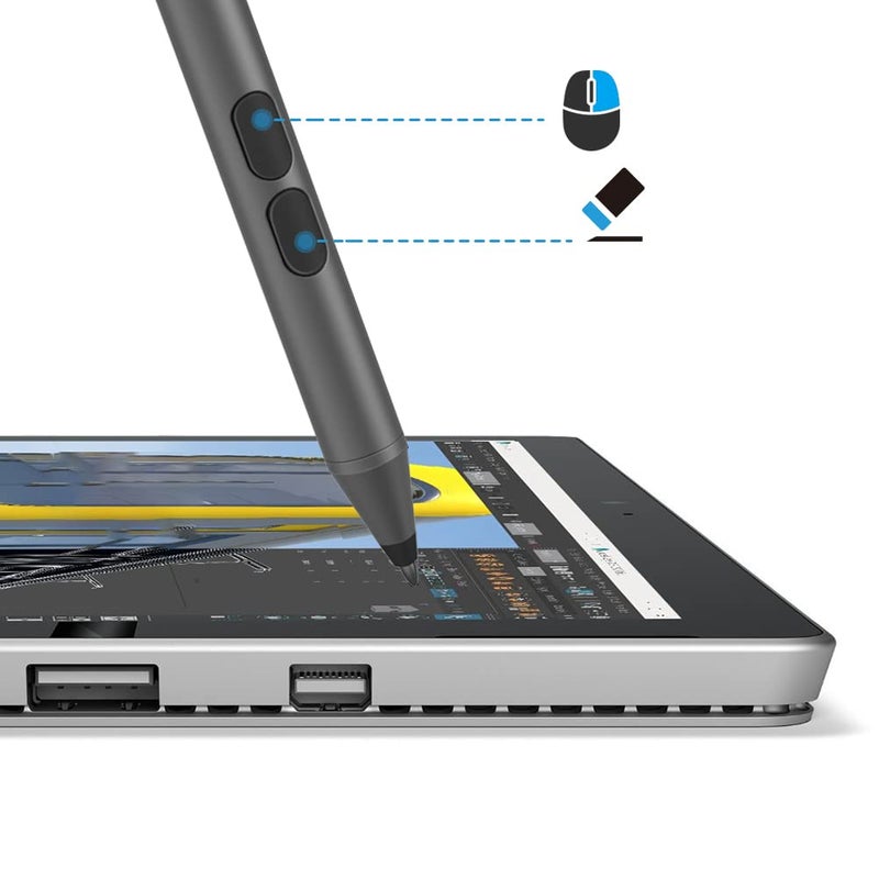 tesha Pen for Surface, 1024 Pressure, Eraser & Right-Click, Palm Rejection,2500 Working Hours for Surface Pro 11/10/9/8/7/6/5/4/3/X, Surface Go/Book 4/3/2/1, Surface Laptop Studio 6/5/4/3/2/1 - Image 4