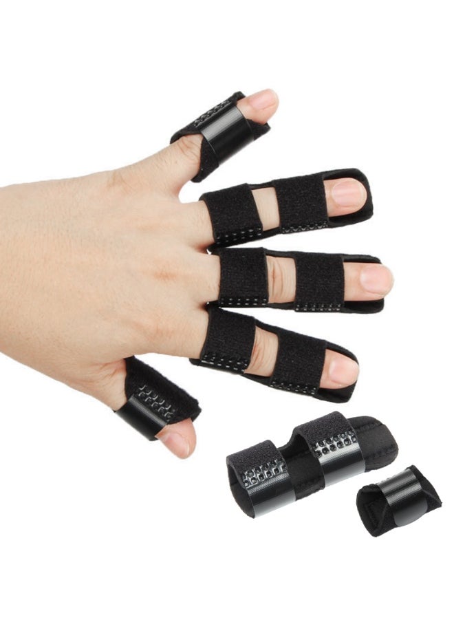 Generic 5-Piece Finger Splint Set， Adjustable Trigger Bracket Knuckle Fixation Broken Finger Protector  - Image 3