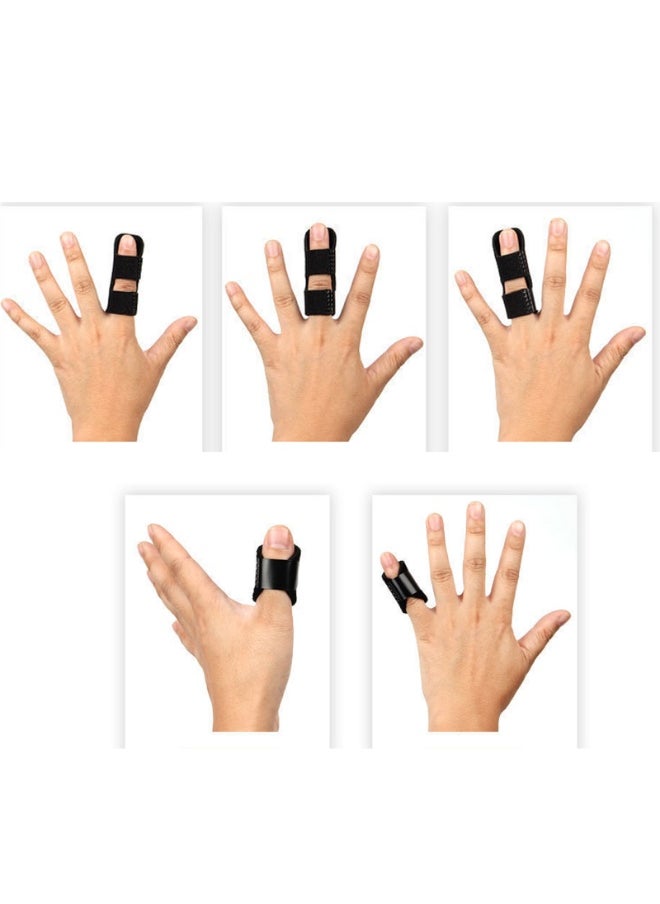 Generic 5-Piece Finger Splint Set， Adjustable Trigger Bracket Knuckle Fixation Broken Finger Protector  - Image 5