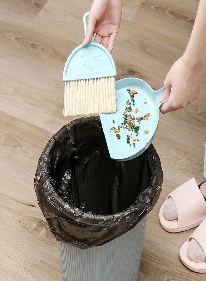 Engjajo Mini Hand Brooms Small Dust Pan and Brush Set for Table, Desk, Countertop, Key Board, Cat, Dog and Other Pets (Blue) - Image 2
