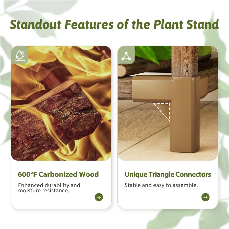 GENTINGBRO Plant Stand Indoor Outdoor 63" Tall Plant Shelf for Plants 12-Tier Large Plant Sheves for Living Room Heavy Duty Plant Rack Garden Balcony Patio Hanging Planter - Image 5