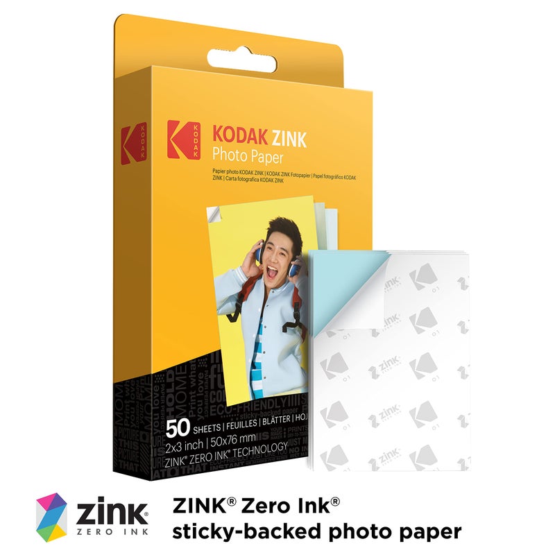 KODAK 2"x3" Premium Zink Photo Paper (50 Pack) Fun Accessory Kit with Photo Album, Case, Stickers, Markers & More - Image 2