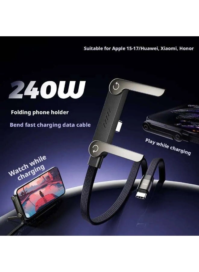 كابل USB-C إلى Micro USB عالي الجودة مع أكواب معدنية دوارة | تصميم مضفر فاخر - Image 4