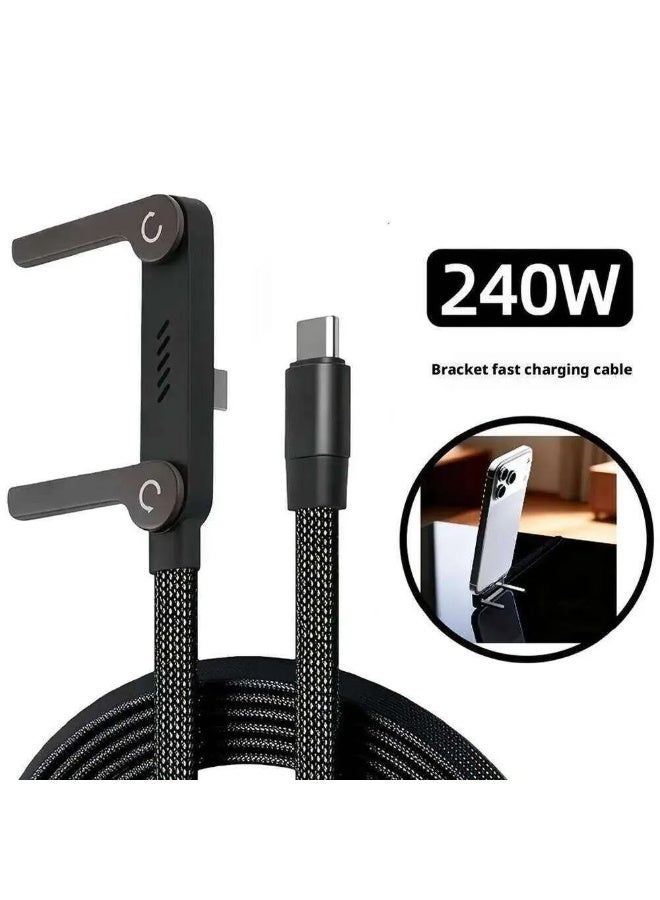 كابل USB-C إلى Micro USB عالي الجودة مع أكواب معدنية دوارة | تصميم مضفر فاخر - Image 2
