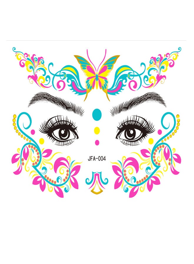 بودرة ختم ساخنة، ملصق وجه فلورسنت مقاوم للماء، مكياج نيون للرقص الليلي، قطعة واحدة - Image 1