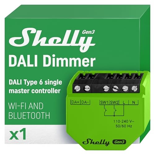 Shelly DALI Dimmer Gen3 | WiFi Smart Dimming | Home Automation | LED Control Gear | BLE Gateway | Smart Schedules | Compatible with Alexa & Google Home | iOS Android App | No Hub Required - Image 1