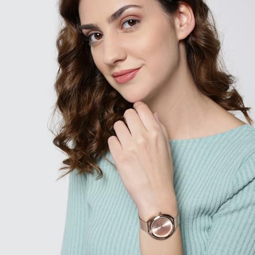 Daniel Klein Stainless Steel Analog Pink Rose Gold Dial Women's Watch-Dk12085-3 - Image 5