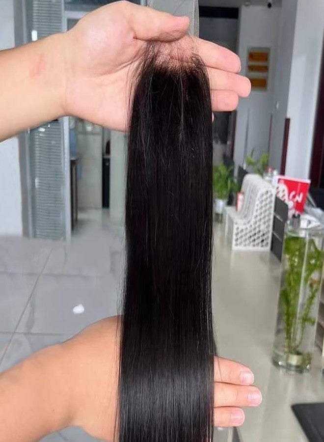 BEEOS 2x6 Skinlike Real HD Lace Closure Only, 0.10mm Ultra-thin Invisible Lace Pre Plucked Hairline Straight Human Hair Closure Bleached Knots 16 Inch - Image 5