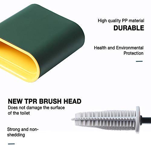 KBS Toilet Cleaner Brush Silicon with Slim Holder Flexible Toilet Bowl Cleaning Brush for Home Office Bathroom School Hotels Cleaning Accessories Tools Gadgets - Image 2