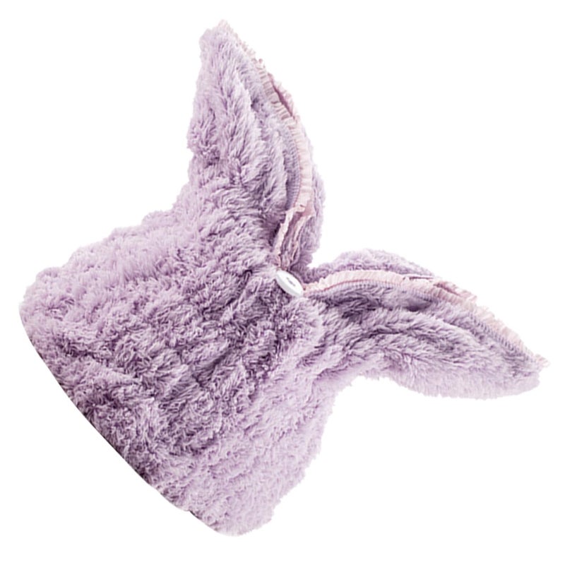 Pink Quick Dry Hair Drying Shower Cap Thickened Towel For Women Bathing Spa - Image 2