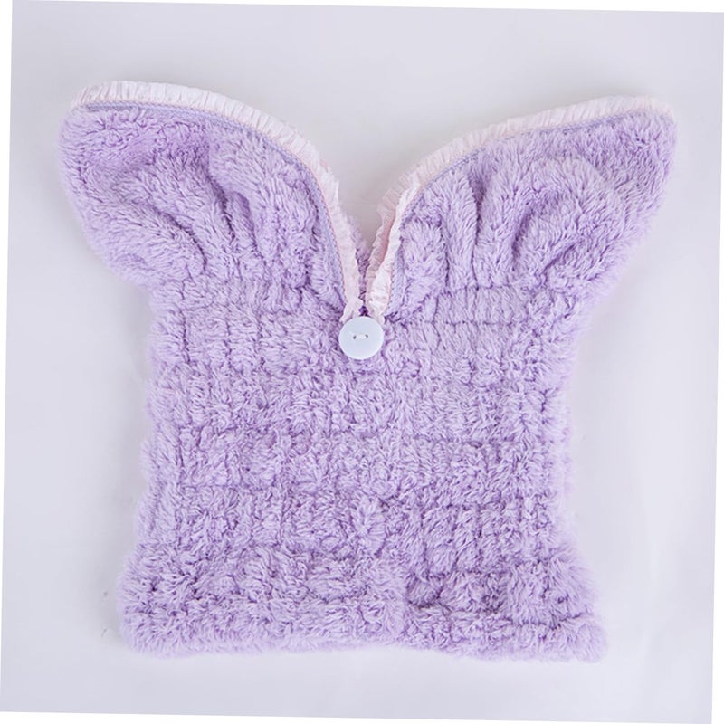 Pink Quick Dry Hair Drying Shower Cap Thickened Towel For Women Bathing Spa - Image 4