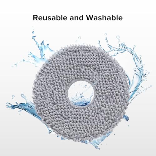 roborock 4 Pack Microfiber Mop Cloths for Qrevo S Pro/QV 35A/QV 35S/QR 598/QR 798/QR T78/Qrevo L/QV 798/QX Revo Plus/QR5980/QR7980/QR7985 Robot Vacuum Cleaner, Mop Pad Replacement Accessories - Image 3