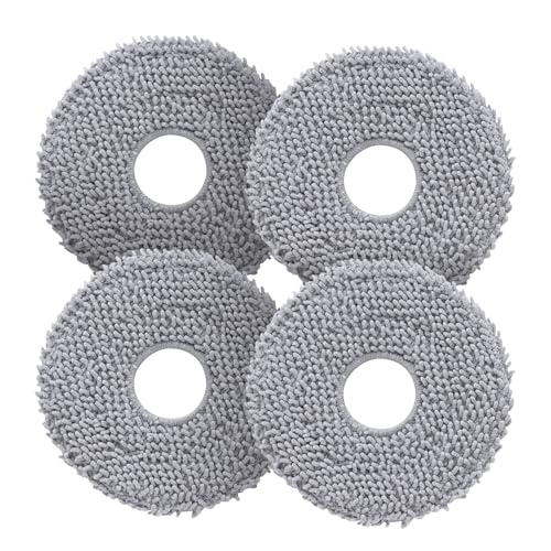 roborock 4 Pack Microfiber Mop Cloths for Qrevo S Pro/QV 35A/QV 35S/QR 598/QR 798/QR T78/Qrevo L/QV 798/QX Revo Plus/QR5980/QR7980/QR7985 Robot Vacuum Cleaner, Mop Pad Replacement Accessories - Image 1