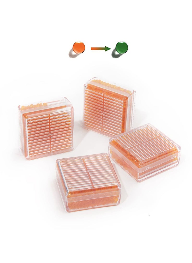 Generic - Indicating Silica Gel Desiccant, ABS Box Desiccant 60g Reusable Silica Gel Desiccant for Car, Closet, Cabinet, Bag, Storage Box (4 Packs) - Image 1