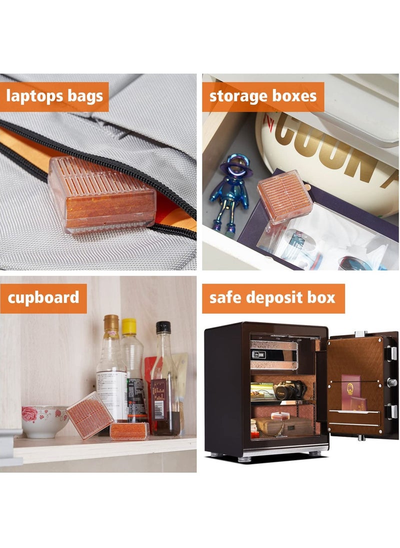 Generic - Indicating Silica Gel Desiccant, ABS Box Desiccant 60g Reusable Silica Gel Desiccant for Car, Closet, Cabinet, Bag, Storage Box (4 Packs) - Image 1