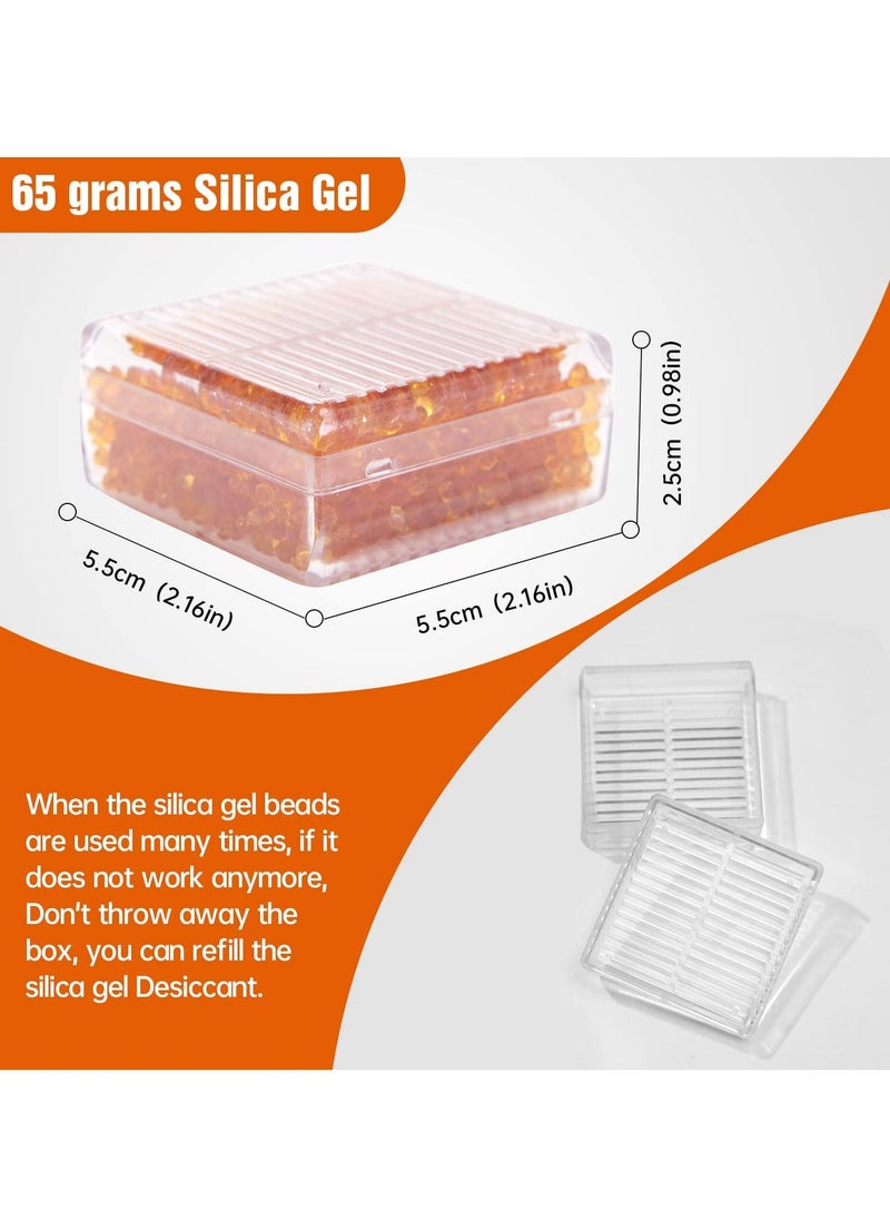 Generic - Indicating Silica Gel Desiccant, ABS Box Desiccant 60g Reusable Silica Gel Desiccant for Car, Closet, Cabinet, Bag, Storage Box (4 Packs) - Image 1