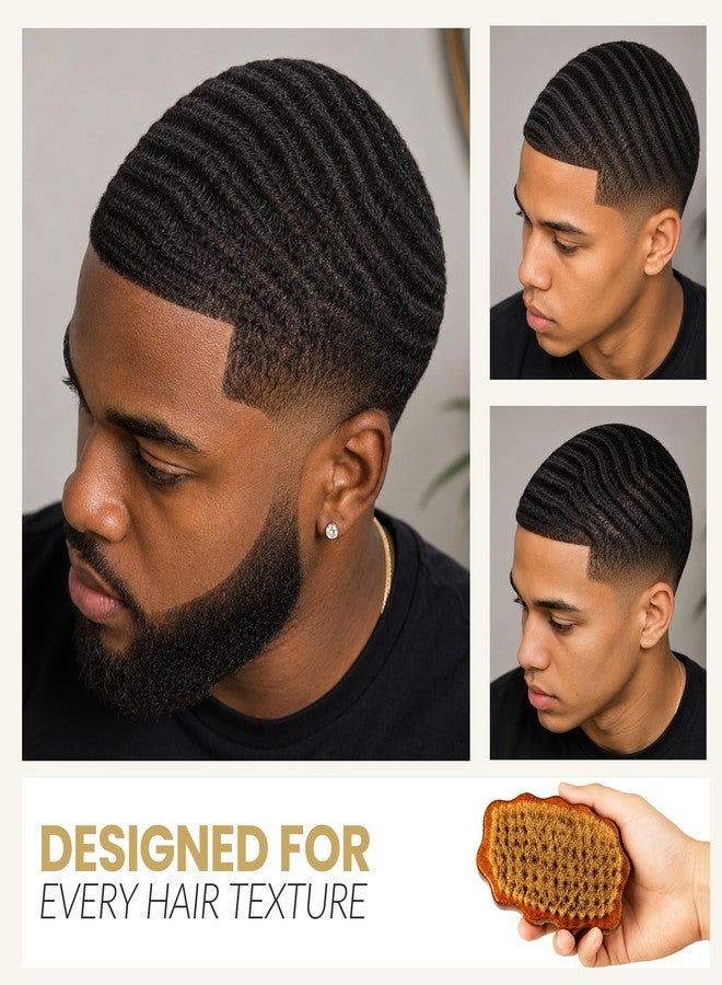 Kosher 100% Vegan Plant Based Bristle 360 Wave Brush, Hand Crafted with Ash Hardwood Detangler Hair Brush for Men and Women All Hair Textures Creates Layer Hair Waves - Image 4