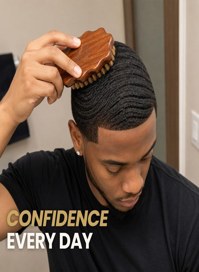 Kosher 100% Vegan Plant Based Bristle 360 Wave Brush, Hand Crafted with Ash Hardwood Detangler Hair Brush for Men and Women All Hair Textures Creates Layer Hair Waves - Image 5