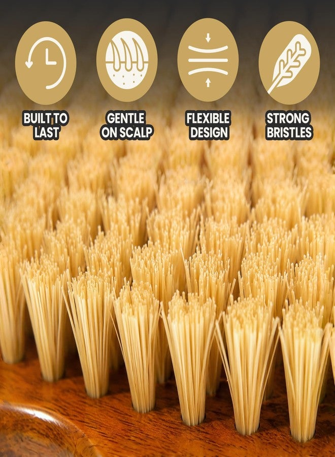 Kosher 100% Vegan Plant Based Bristle 360 Wave Brush, Hand Crafted with Ash Hardwood Detangler Hair Brush for Men and Women All Hair Textures Creates Layer Hair Waves - Image 3