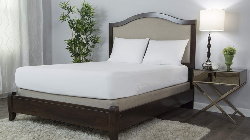 Protect-A-Bed Protect-A-Bed AllerZip Smooth Allergy, Dust Mite & Bed Bug Proof 6-Sided Waterproof Mattress Encasement Or Box Spring Encasement, Queen 13-inch, white, full  - Image 2