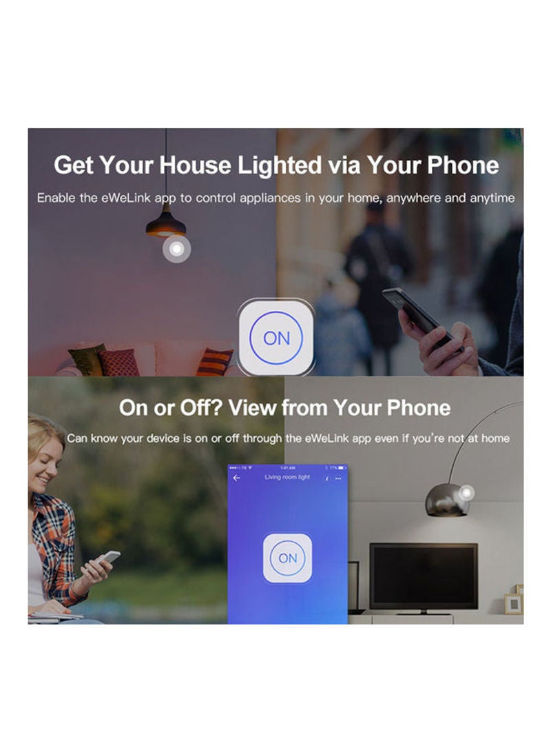 NIBEMINENT Mini Two Way Intelligent Switch White 10cm - Image 3