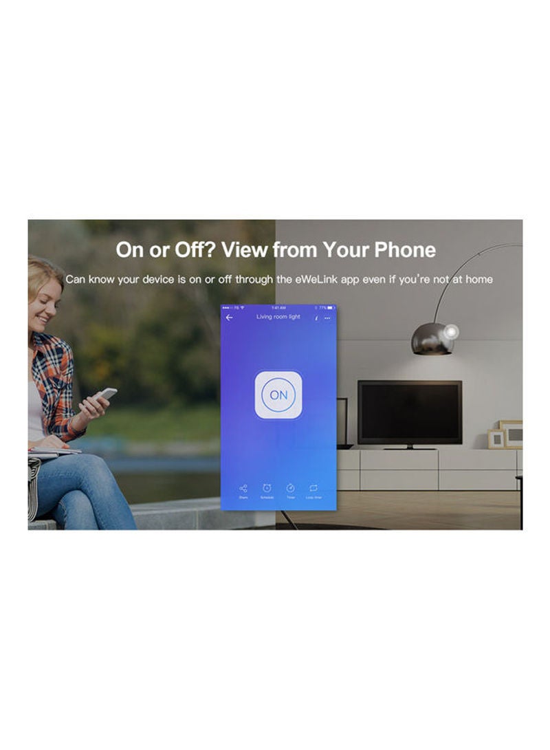 NIBEMINENT Mini Two Way Intelligent Switch White 10cm - Image 2