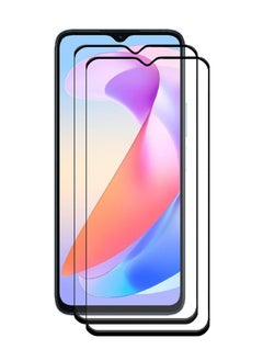 قطعتان من واقي الشاشة الزجاجي الكامل لهاتف Honor X6A / X6B - أسود