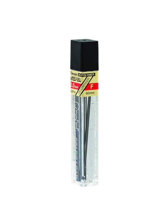 Pentel Super Hi-Polymer Refill, 0.5mm, Fine, F, 144 Pieces of Lead (C505-F) - Image 2