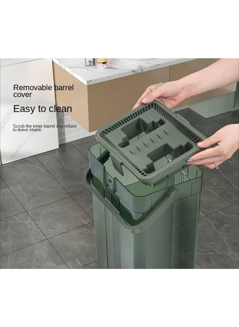 Acrylic bucket with high-efficiency filter holes, large size for thorough cleaning, 360-degree easy rotation, equipped with two holes for filtering clean and dirty water, with two high-quality replacement parts. - Image 5