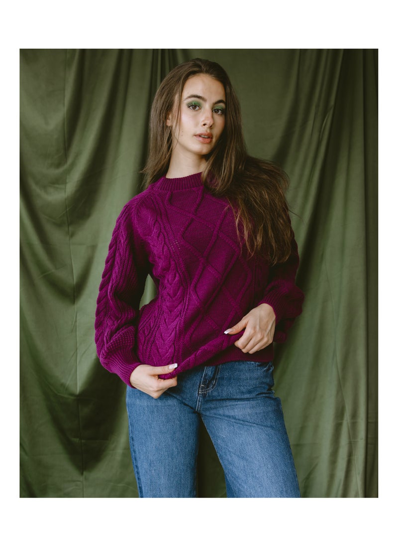 Pavo Purple Knit pullover  - Image 1