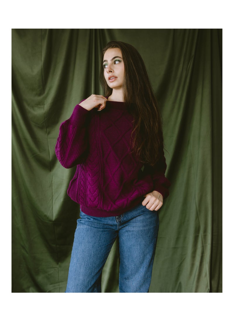 Pavo Purple Knit pullover  - Image 2