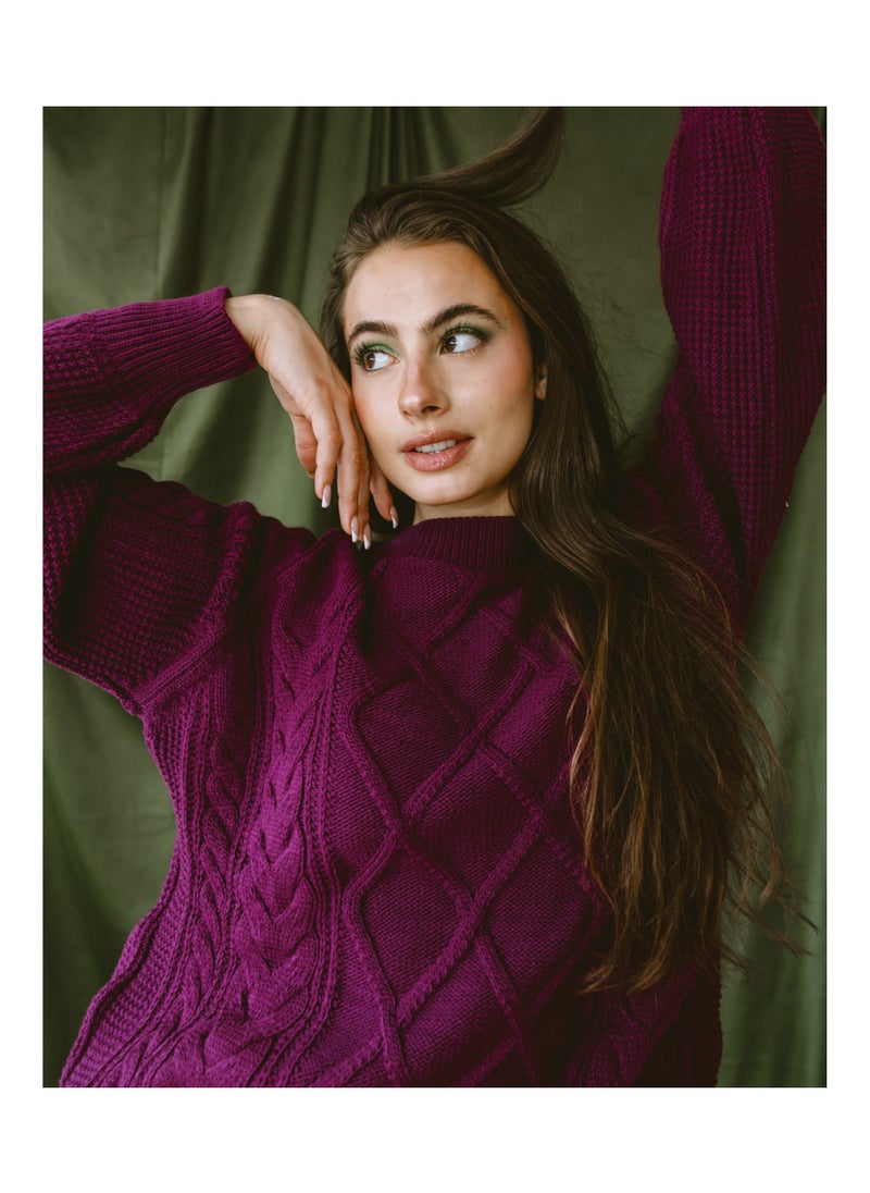 Pavo Purple Knit pullover  - Image 3