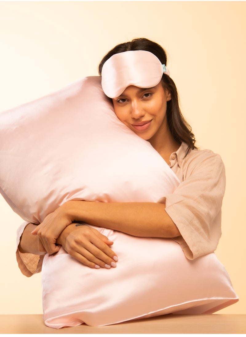 BRIGHTLY LABS - Silver-Infused Mulberry Silk Pillowcase - Antibacterial, Hypoallergenic, Skin & Hair Care - Grade 6A Silk with Silver Ion Treatment. Queen size, Envelope closure. - Image 1