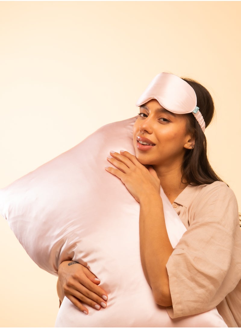 BRIGHTLY LABS - Silver-Infused Mulberry Silk Pillowcase - Antibacterial, Hypoallergenic, Skin & Hair Care - Grade 6A Silk with Silver Ion Treatment. Queen size, Envelope closure. - Image 1