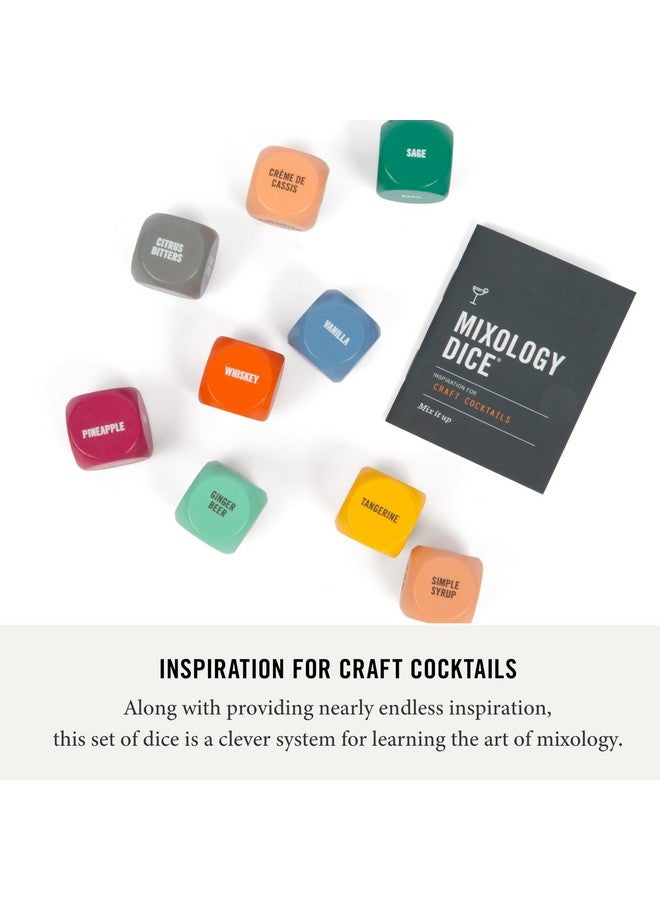 Two Tumbleweeds Mixology Dice - New Edition | Set Of 9 Dice To Inspire Craft Cocktails & Mocktails With Recipe Booklet | Unique Gift For The Kitchen Or Bar - Image 2