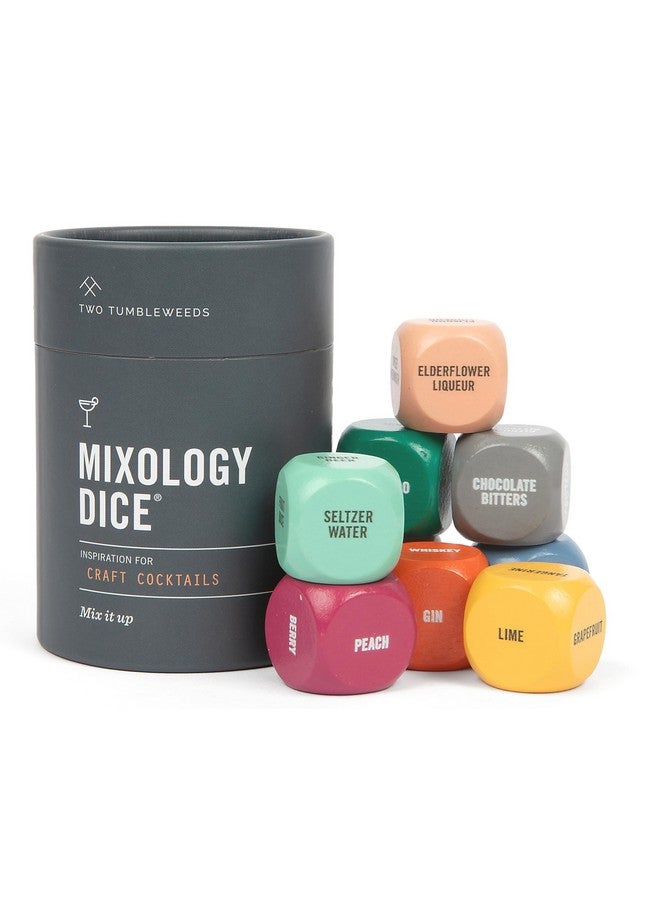Two Tumbleweeds Mixology Dice - New Edition | Set Of 9 Dice To Inspire Craft Cocktails & Mocktails With Recipe Booklet | Unique Gift For The Kitchen Or Bar - Image 1