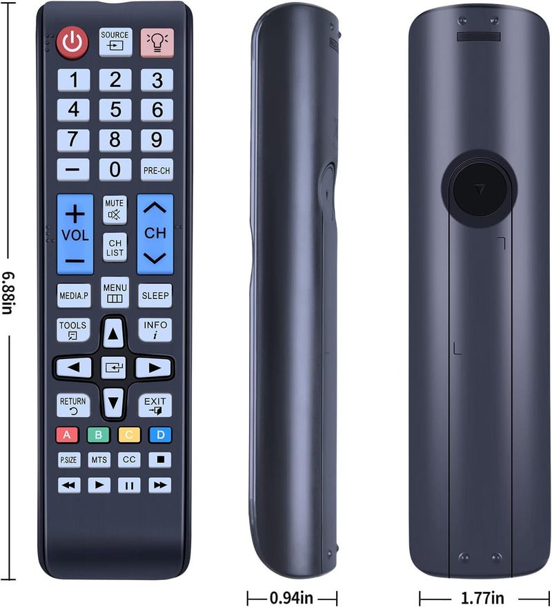 BOMAZ Replacement Remote Control Universal for Samsung UN32J400D PN51F4500 PN60F5300 Smart LED TV - Image 1