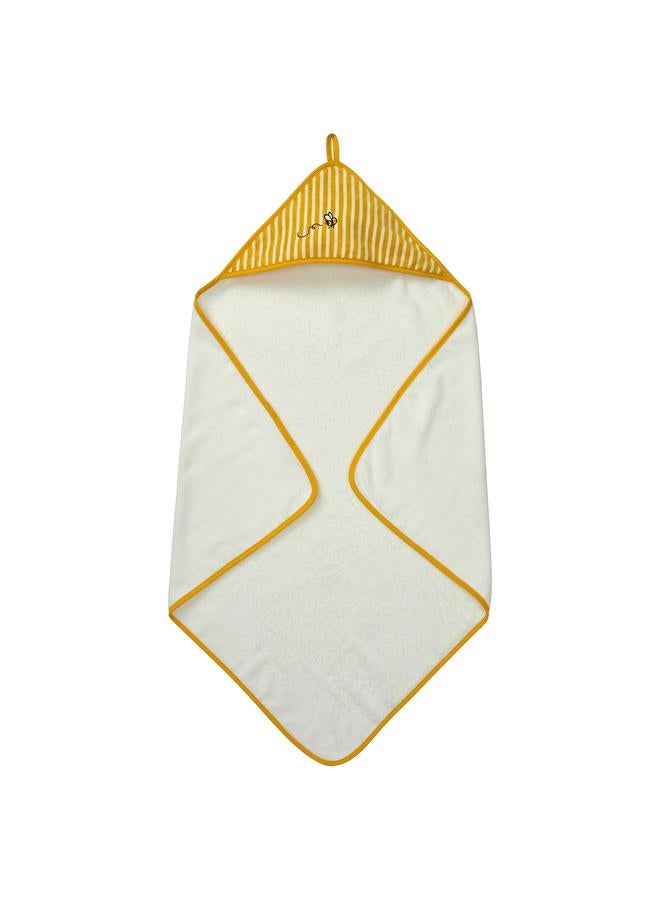 Baby towel with hood, yellow, 80x80 cm - Image 1