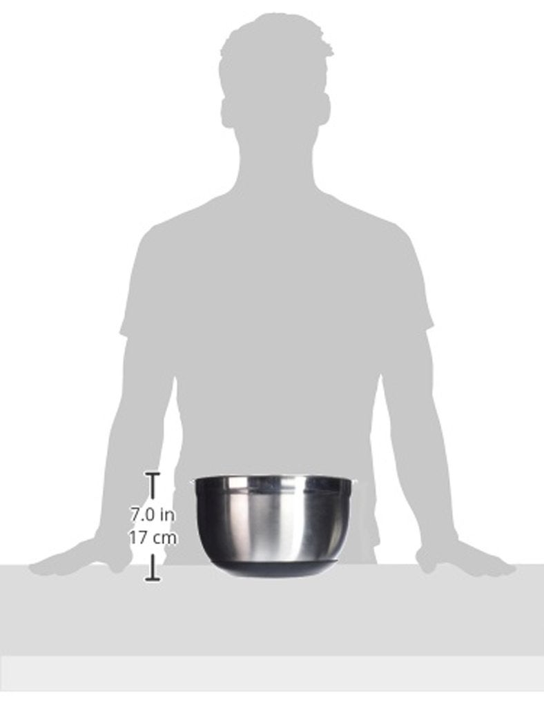 Winco 8 Quart Heavy-Duty Stainless Steel Mixing Bowl with Non-Slip Base - Image 2