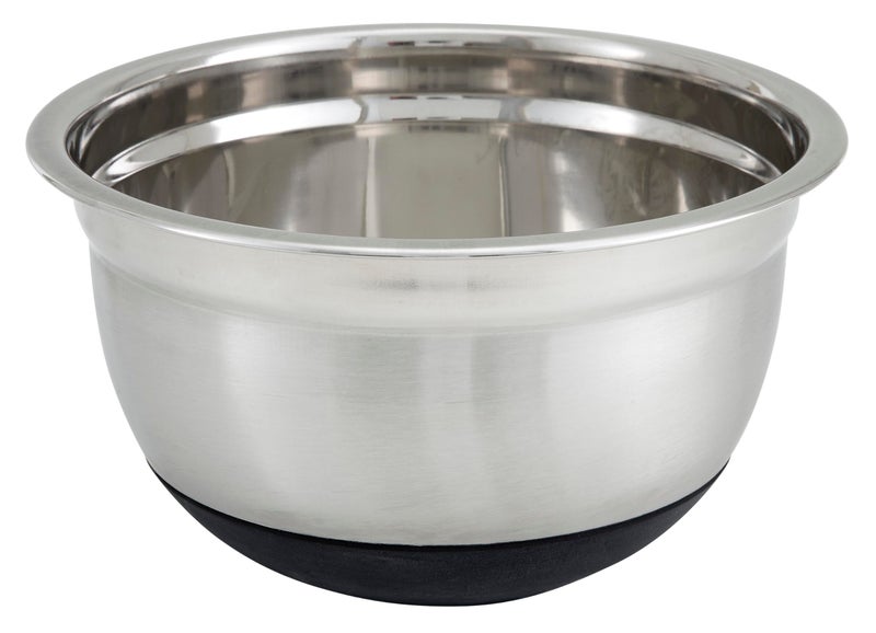 Winco 8 Quart Heavy-Duty Stainless Steel Mixing Bowl with Non-Slip Base - Image 1