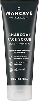 ManCave مقشر الوجه بالفحم من مان كايف 100 مل للرجال لتقشير البشرة الناعمة مختبر جلدياً تركيبة طبيعية صديقة للنباتيين وخالية من القسوة أنبوب مصنوع من البلاستيك المعاد تدويره صنع في إنجلترا - Image 1